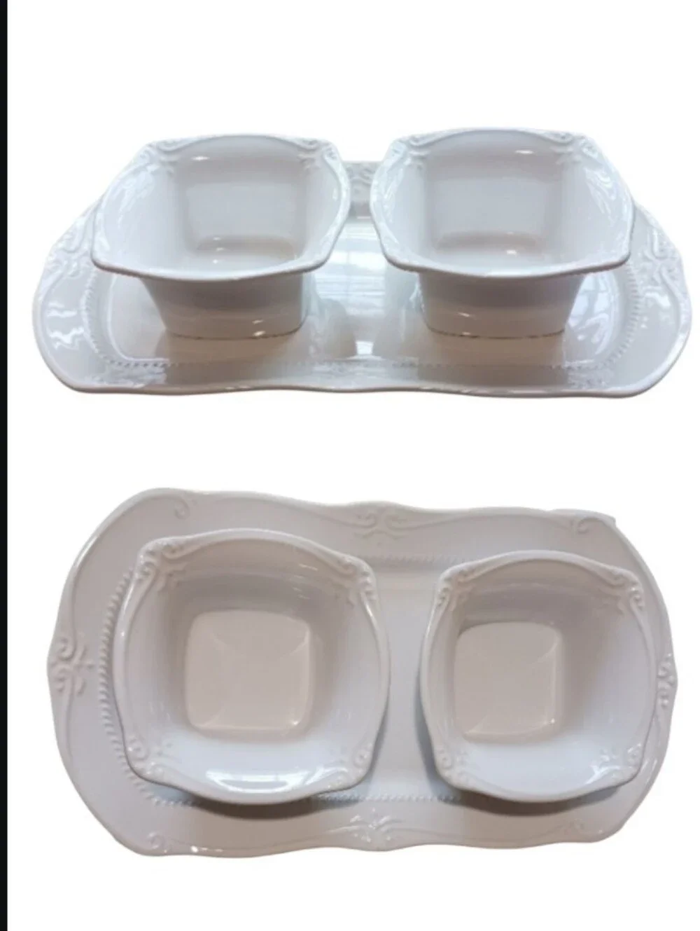 Southern Living Gallery Collection 3-PC Serveware Set Bowls Platter